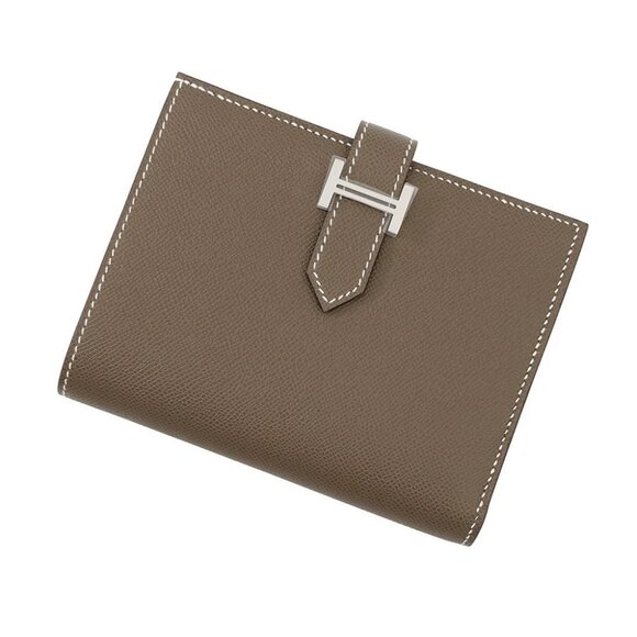 HERMES BEAN Compact Veau Madame Etoupe - Picture 1 of 6